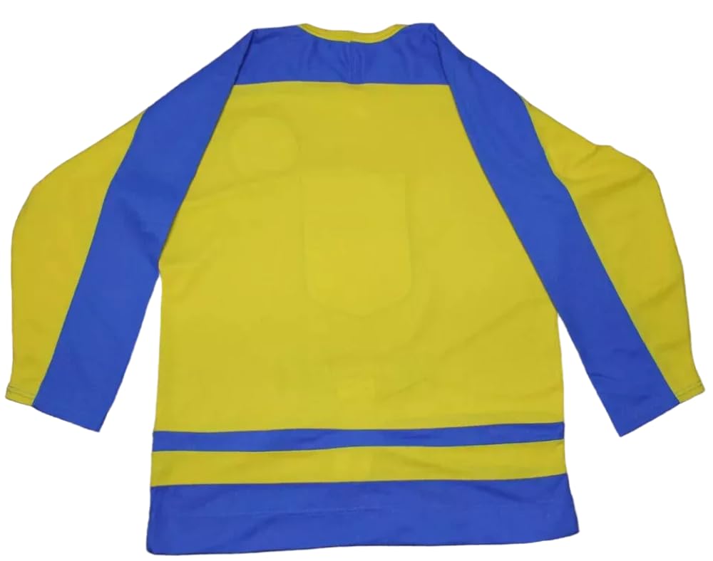 Ukraine Hockey Jersey, Custom Stitched, Any Name and Number, Blue/Yellow New Made to Order