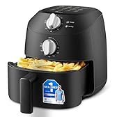 Midea Compact 2L Air Fryer – 12 Preset Menus, Adjustable Timer, 80-200°C Temperature Control, 1150W, Dishwasher-Safe Non-Stick Basket, BPA-Free, Space-Saving Design – Ideal for Small Kitchens (Black)