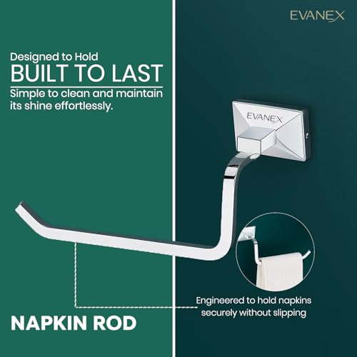 Image of EVANEX EVANEX Napkin Hanger for Washbasin /Towel Ring /304 Stainless Steel Bathroom Towel Ring /Corrosion Resistant Towel Holder /Bathroom Accessories /Open Mouth Design for Easy Usage