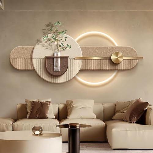 3D-Wandkunst mit LED-Licht, modernes dekoratives Gemälde mit künstlichem Grün, 3D-Wandbild für Eingangsbereich, Wohnzimmer, Korridor