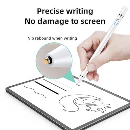 Image of Universal Rechargeable Stylus Pen with Fine Tip for Touchscreens, Digital Pencil for Writing, Drawing, Sketching & Notes - Works with Android & iOS