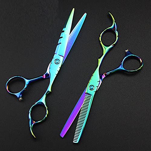 Tijeras de barbero para Cortar el Cabello, 6 Pulgadas, Acero japonés, Color Verde, para peluquería.