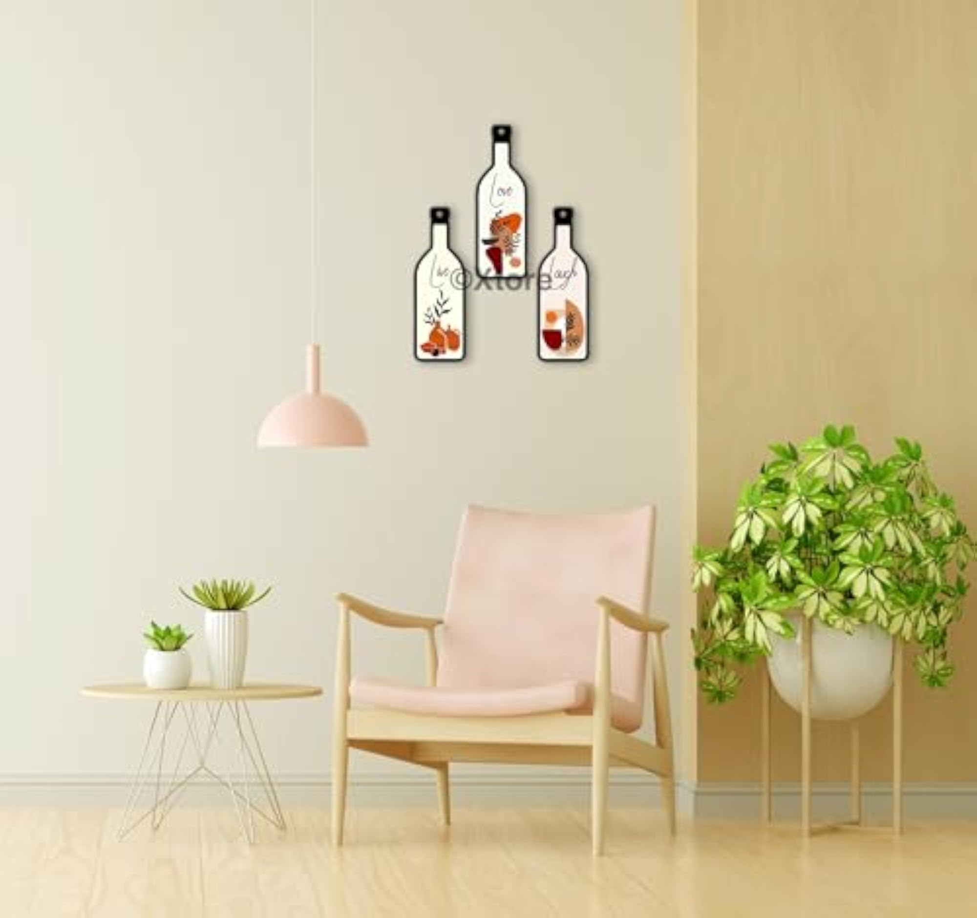 Decorative MDF Wooden Wall Art Hanger Set