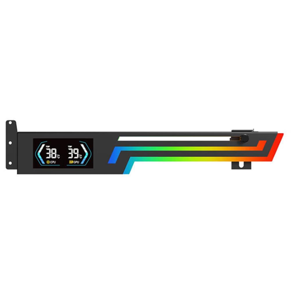 Z-X6 Support de Carte Graphique Support de Refroidissement pour Ordinateur PC 5V 3PIN Aura Sync Réglable en Hauteur