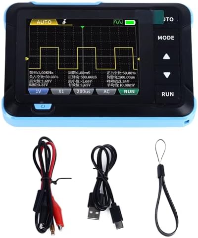 Osciloscópio Digital Portátil, Osciloscópio 2 Em 1 e Gerador de S...