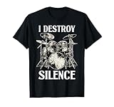 Photo Gallery funny drummer saying i destroy silence batteria batteria maglietta Photo Gallery funny drummer saying i destroy silence batteria batteria maglietta