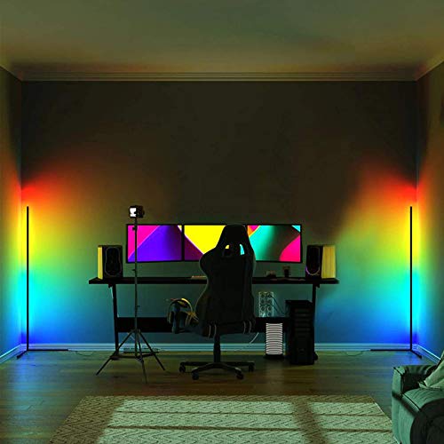 Lampadaire RVB intensité variable 20W projecteur d'ambiance de décoration de maison noir
