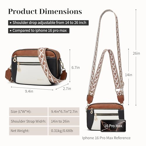 Image of Crossbody Purse for Women Small Crossbody Bags Trendy Vegan Leather with Adjustable Shoulder Straps Gift for Mother Wife Mom
