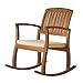 Christopher Knight Home Selma Acacia Rocking Chairs with Cushions, 2-Pcs Set, Teak Finish
