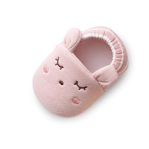 Zapatillas de algodón para bebé respetuosas y antideslizantes. Patucos para invierno para niño y niña muy cálidas y cómodas (ROSA, Sistema tallas calzado EU, Niño (0-5 años), Letras, mediano, Large)