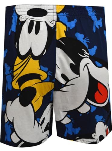 MJC Mens Disney's Big Goofy Faces Cotton Boxer Shorts (Small) Blue2