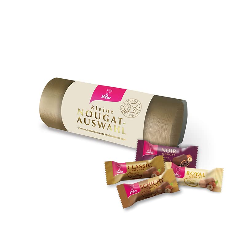 Viba Nougat-Auswahl, Viba's Beste, Geschenk-Rolle (Kleine Nougat-Auswahl, 160 g)