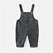 Toddlers Denim Bib Overalls for Girls Boys Kids Cute Comfy Fashionable Suspender Pants (Black, 3-4 Years)