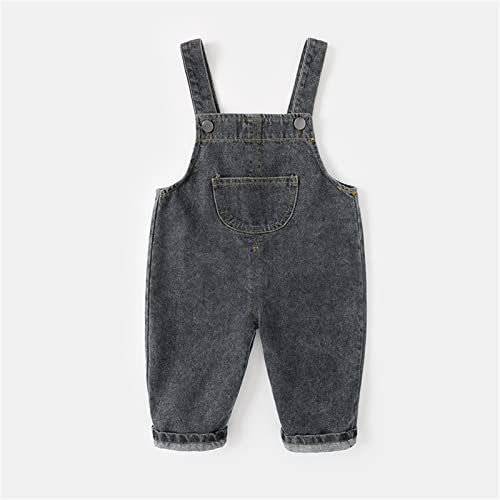 RNTOP Babies, Toddlers, and Boys' Denim Shorts with Suspenders Jeans Solid Adjustable Pant with Pocket Denim Overalls Clothes