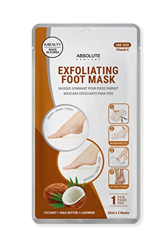 Absolute New York Exfoliating Foot Mask (Coconut + Shea Butter + Lavender)