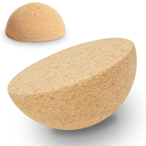 Balance Board Halbkugel aus Massivem Kork | Ø 15 cm | Höhe 7 cm | Balance Ball Halbkugel für Balance Boards Für Yoga Reha Fitness & Boardsport