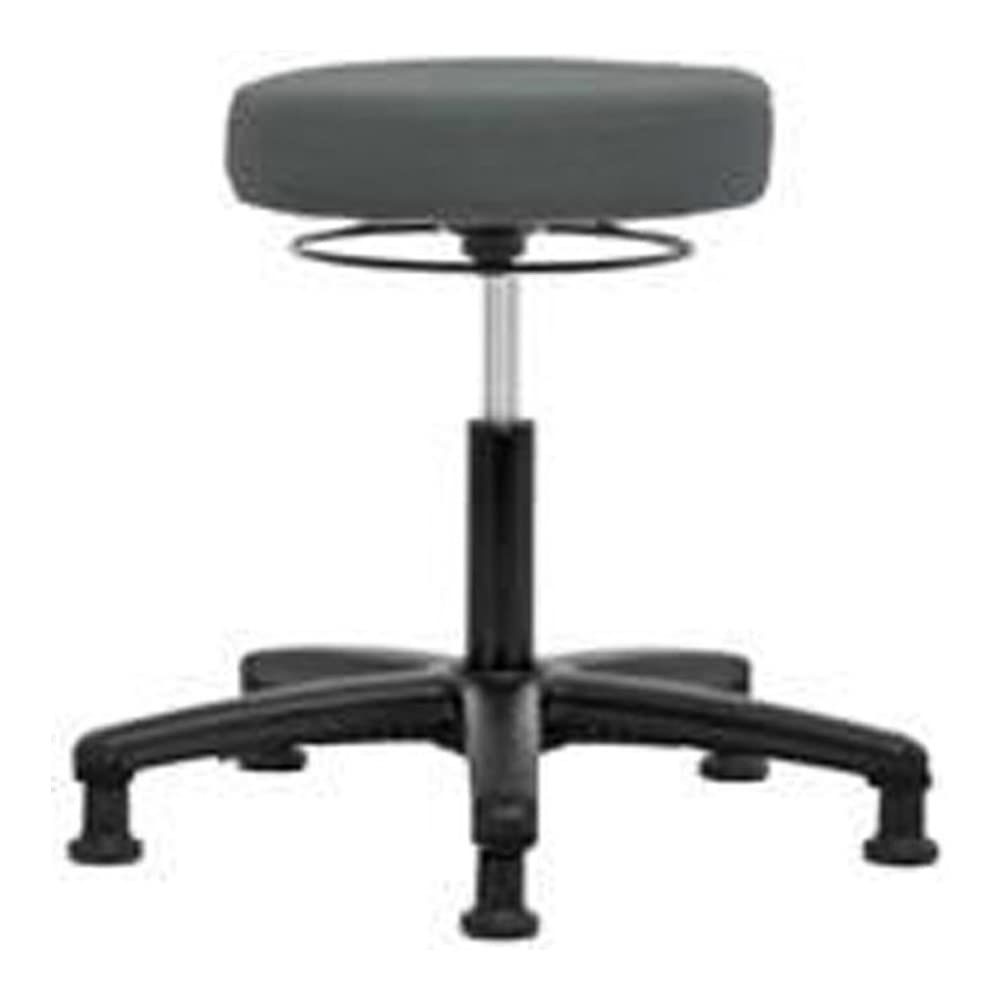 ThomasECOM FDHSO-RG-RG-F42 Fabric Desk Height Stool with Black Nylon Base and Glides, Black