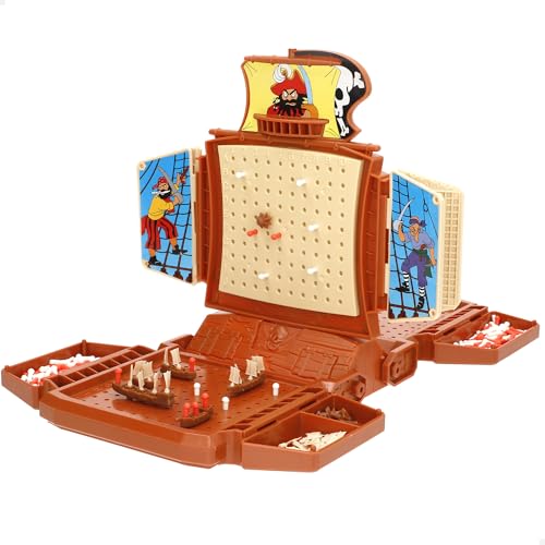ColorBaby CB Games Hundir la Flota, Batalla Naval, Tablero Plegable, Juego Estrategia, Juegos de Mesa clásicos, Juguete para Fiestas Familiares, 2 Jugadores, +6 años (39512)