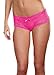 Dreamgirl Women's Sexy Fashion Lingerie, Stretch Lace Cheeky Hipster Panty Hot Pink