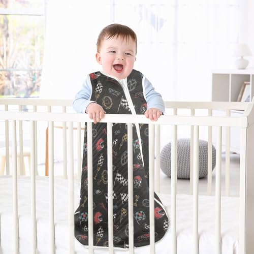 Image of vvfelixl Bright Funny Dinosaurs Baby Sleeping Bag Sleep Sack,Baby Wearable Blanket Sleep Suit for 0-6 Months