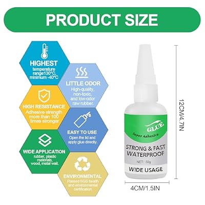 2Pcs Magic Glue,Universal Super Glue,Multifunctional Glues,Magic Glue Super Adhesive Strong & Fast Waterproof Wide Usage,All Purpose Super Glues for Metal, Plastic, Wood, Ceramics