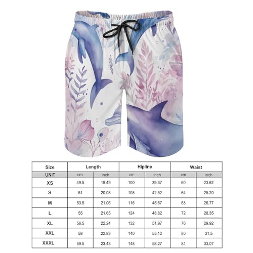 Men's Swim Trunks Quick Dry Board Shorts with Pockets Beach Shorts Seaweed in The Sea Bathing Suits for Men2