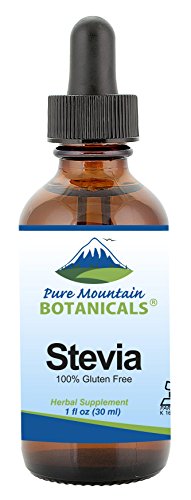 Pure Mountain Botanicals Liquid Stevia Drops - Natural Sweetener - Concentrated Sugar Free Substitute Diabetic Friendly Ideal for Keto Low Carb and Vegan Diet Great Addition to Weight Loss Program