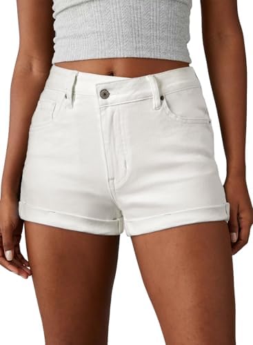 Sidefeel Women's Jean Shorts High Waisted Stretchy...