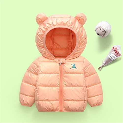 Toddler Baby Boys Girls Hooded Puffer Jacket Winter Warm Outerwear Dinosaur Bear Ears Coats Hooded Winter Clothes2