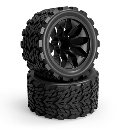 Hosim RC Car 12mm Hex Wheels & Tires for 1/8 X17 X27 X25 RC Car Replacement Parts 1/8 Scale High Speed RC Truck Crawler Buggy X27-LZ01 F28-LZ02 Accessory Replacement