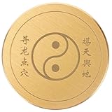 Petite boussole en cuivre : surface lisse. le design chinois rétro, avec des caractéristiques culturelles chinoises, est une décoration de bureau unique.