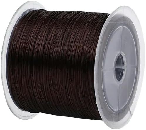 Colorful High-Elastic String Round Elastic Crystal Line Stretchable Elastic Thread for Jewelry Making Waxed Cord-Coffee-200M