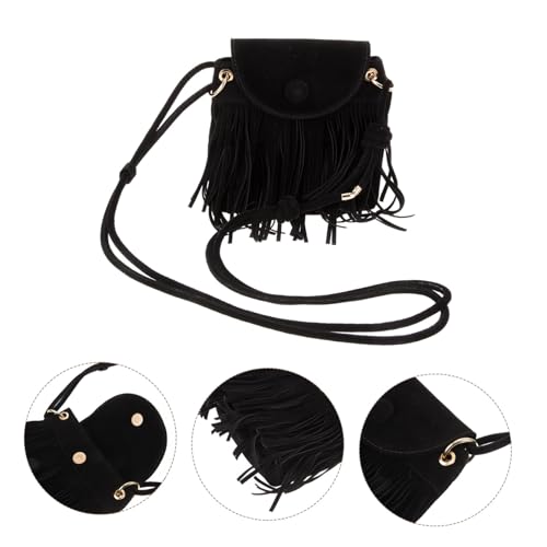 Vintage Tassel Phone Purse Chic Crossbody Bag for Women Unique Fringe Shoulder Bag for Everyday Use Stylish Handbag for Keys and Mobile Phone2