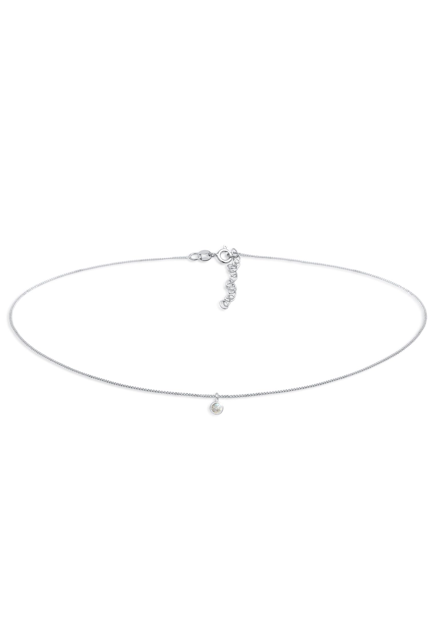 Elli Halskette Choker Labradorite Solitär 925 Silber
