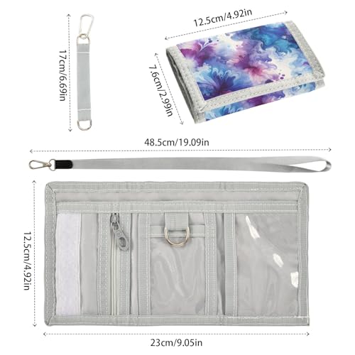 ALAZA Kids Wallets for Boys Girls Toddler Trifold Wallet Children Small Abstract Tie Dyeing with Zipper Coin Pocket3