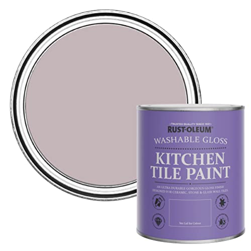 Rust-Oleum Purple Water-Resistant Kitchen Tile Paint in Gloss Finish - Lilac Wine 750ml