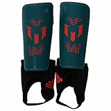 adidas Performance Messi 10 Youth Shin Guard, Power Teal/Solar Orange, Medium