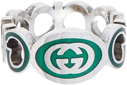 Silver Interlocking G Ring by Gucci