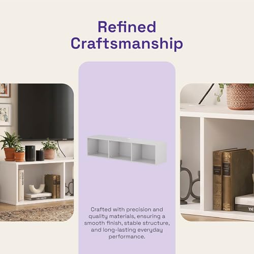 Image of Wakefit Silena Engineering Wood TV Unit - Frosty White
