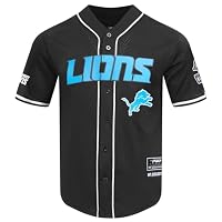 Pro Standard Mens NFL Detroit Lions Mesh Button Down Mesh Top Black XL