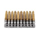 【BROCAS PHILLIPS DE VÁSTAGO HEXAGONAL】: Con un eje hexagonal de 1/4 pulg., Nuestras puntas de destornillador de cruz antideslizante se utilizan ampliamente en destornilladores eléctricos, destornilladores manuales, taladros eléctricos, etc. Gran accesorio para usted