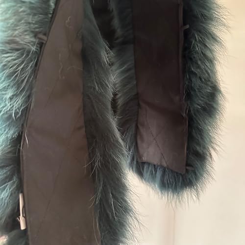 Green Collar Fur fox for winter coat parka hood 75 cm4