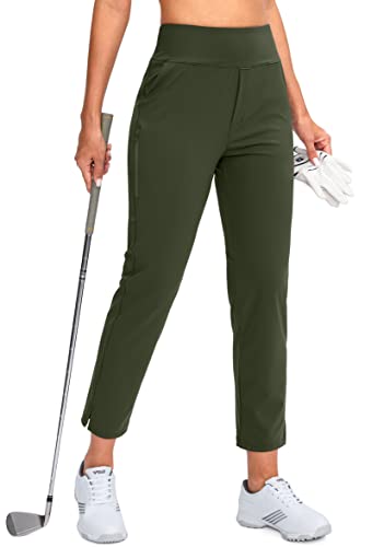 Image of YYV Women's Golf Pants High Waist Stretch Ankle Pants with Pockets