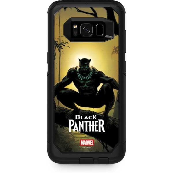 Skinit Decal Phone Skin Compatible with OtterBox Commuter Galaxy S8 Plus - Officially Licensed Marvel Black Panther TChalla King of Wakanda Design
