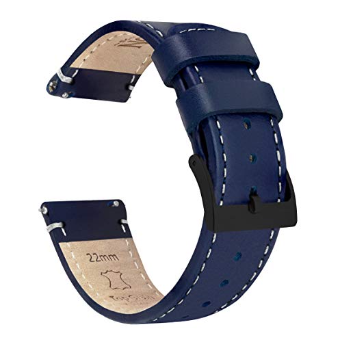 Image of BARTON WATCH BANDS - Top Grain Leather Watch Bands Compatible with Apple Watch Models - 1, 2, 3, 4, 5, 6, 7, 8, 9, 10, SE, Ultra & Ultra 2