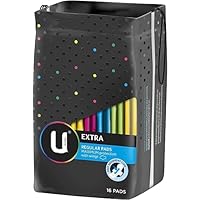 U by Kotex Extra Pads Regular with Wings 16 Pack