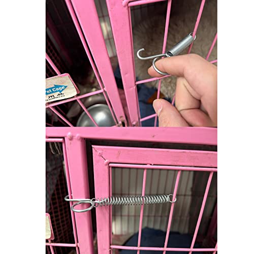 Cheerock 10 ganchos de mola para gaiola de pássaros de gato, trava de mola de porta de gaiola de ani