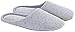 Ofoot Women's Cotton Memory Foam Washable Anti-slip Indoor Slippers Grey Size Medium 7-8 US