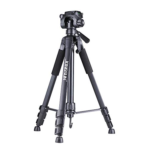 JONGSUN Kamera Stativ, 150cm Professioneller Reisestativständer aus Aluminium für DSLR SLR Kamera, mit Tragetasche…
