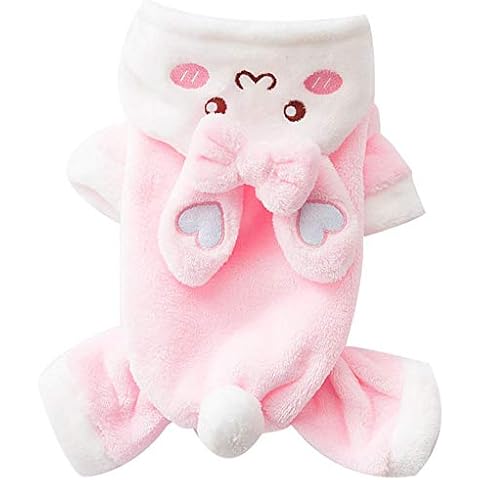 Aionly Dog Clothes for Small Dogs,Cute Fashion Puppy Clothes Boy/Girl,Soft Autumn Winter Dog Christmas Outfit,Suitable for Chihuahua, Teddy, Yorkshire Terrier, Pomeranian, Funny (L,Pink) Cover